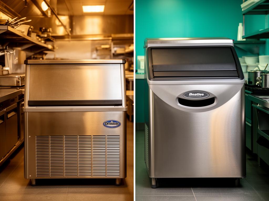 Hoshizaki and Manitowoc ice machines side by side